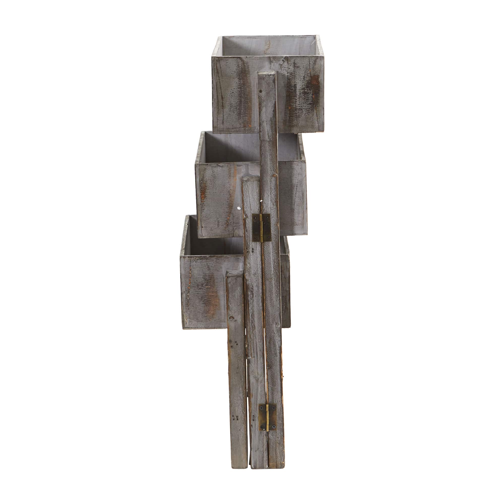 3.5ft. Gray Washed Expandable Decorative Planter